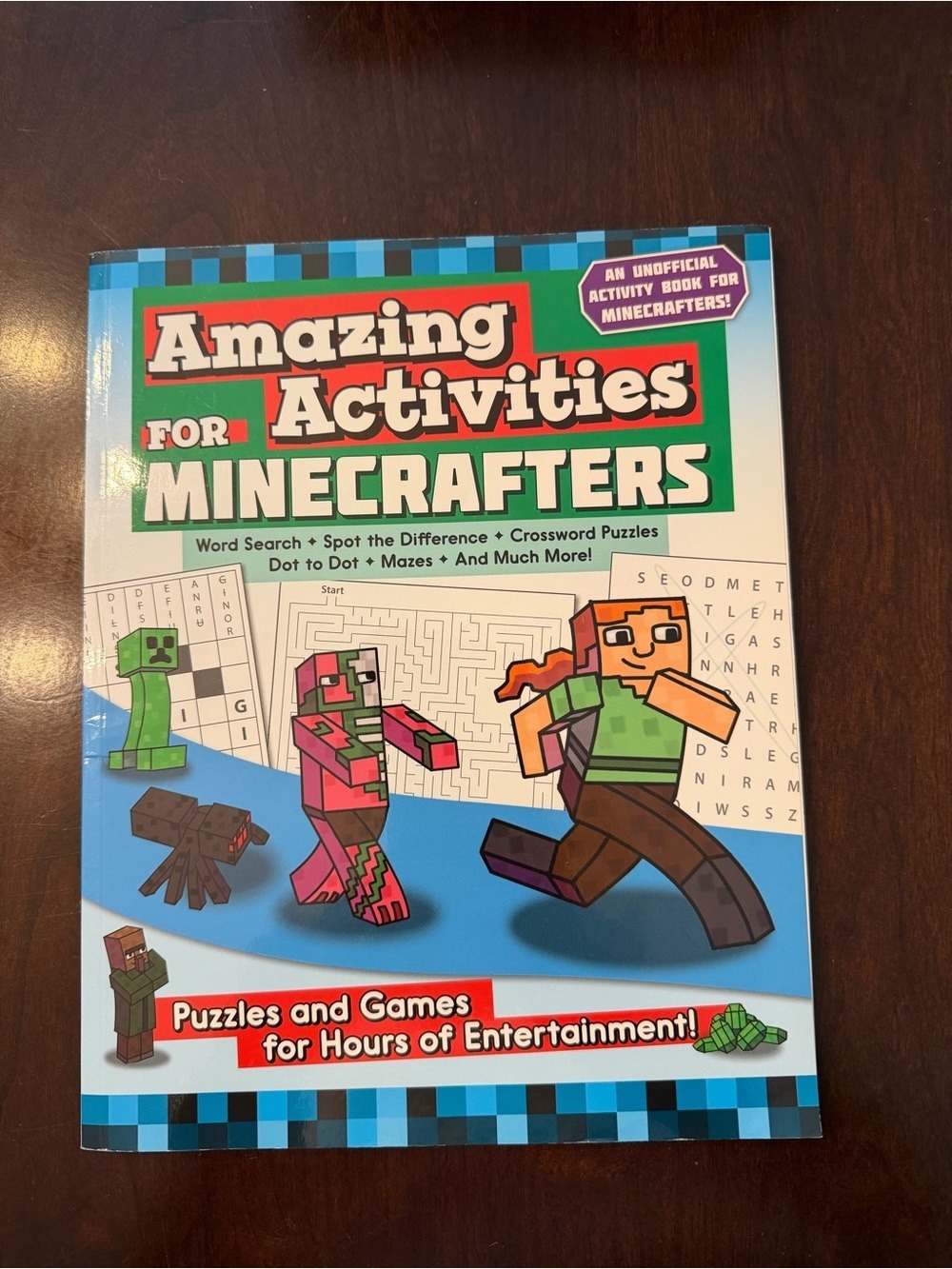 Amazing Activities for Minecrafters Activity Book - Puzzles and Games.